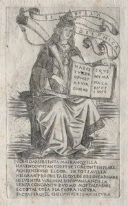 The Sibyls: The Delphian Sibyl, 1400-tallet. af Francesco Rosselli