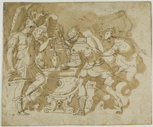 Camillus angriber Brennus af Francesco Salviati