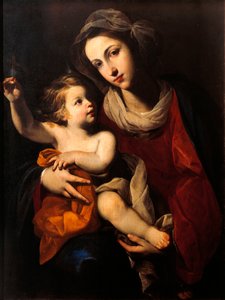 Madonna og barn af Francesco Solimena (1657-1747)