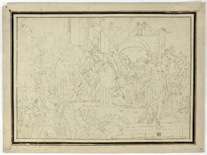 Hersker modtager dame af Francesco Solimena
