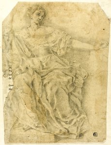 Siddende allegorisk kvindefigur af Francesco Solimena