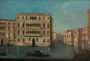 Francesco Tironi Grand Canal og Foscari-paladset