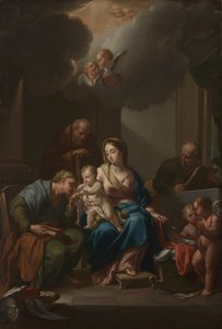 Præsentationsskitse til "Den hellige familie med de hellige Anne, Joachim og Johannes Døberen" (til Santa Maria i Via Lata, Roma)