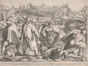 Brutto Buono stenet af sine fjender af Francesco Villamena