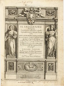 Frontispice af "The Assayer" af Galileo Galilei, 1623