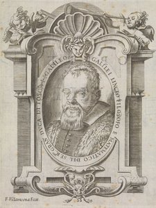 Galileo Galilei (1564-1642), ca. 1656 (kobberstik) af Francesco Villamena