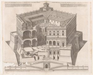 Mirror of Roman Magnificence: Farnese Palace, 16. århundrede., 16. århundrede. af Francesco Villamena