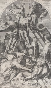 Nedstigningen fra korset, 1606. af Francesco Villamena