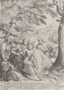 Resten på flugten til Egypten, 1597. af Francesco Villamena