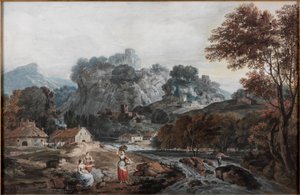 Landskab, ca. 1760-1770 (Akvarel på papir)
