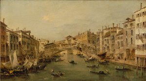 Venedig: Rialto af Francesco circle of Guardi