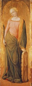 St. Catherine af Alexandria, 1400-tallet (tempera på panel) af Francesco de