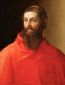 Rodolfo Pio de Carpi (Rodolphe de Carpi) (1500-1564) - Portræt af kardinal Rodolfo Pio , af Rossi, Francesco, de (1510-1563). Olie på lærred, ca 1545. Mål: 71,5x57 cm. Kunsthistorisk museum, Vienne