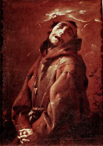 Sankt Francois af Assisi i ekstase Maleri af Francesco del Cairo (1607-1665) 1600-tallet søn 74x53 cm Milano, Musei Civici del Castello Sforzesco