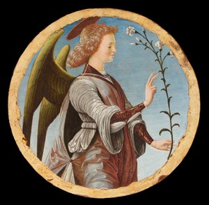 Griffoni Polyptykon: Bebudelsens engel, ca 1472-1473. af Francesco del Cossa