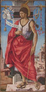 Griffoni Polyptykon: Johannes Døberen, ca 1472-1473. af Francesco del Cossa
