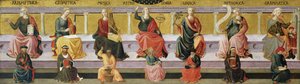 ""de syv liberale kunster"" (aritmetik, geometri, musik, astrologi, logik, retorik og grammatik) Maleri af Francesco di Stefano Pesellino (1422-1457) omkring 1450 Birmingham Museum of Art, Birmingham, Alabama USA ©DeAgostini/Leemage