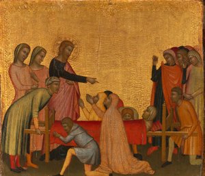 Sankt Johannes evangelisten vækker Satheus til live, ca. 1370.
