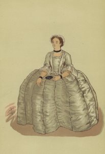 Kvinders kostume fra George II af Francis (after) Hayman