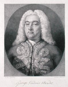 George Frederick Handel (1685-1759) graveret af Frederick Christian Lewis I (1779-1856) 1828 (gravering) af Francis (after) Kyte