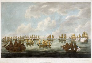 Kamp mellem Kina-flåden og en fransk eskadre den 15. februar 1804 af Francis (after) Sartorius