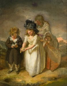 Begravelse af en fugl af Francis (attr. to) Wheatley