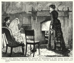 Illustration til store forventninger af Charles Dickens (gravering) af Francis Arthur Fraser