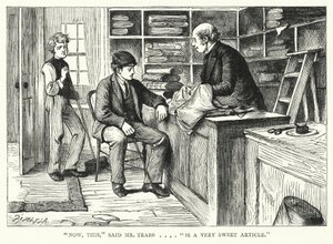 Illustration til store forventninger af Charles Dickens (gravering) af Francis Arthur Fraser