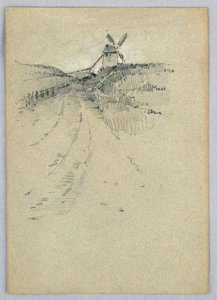 En vindmølle af Francis Augustus Lathrop