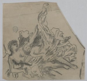 Skitse af figurer til et loft af Francis Augustus Lathrop