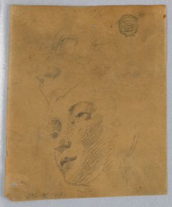 Skitse af et kvindehoved af Francis Augustus Lathrop