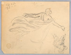 Skitse af en engel af Francis Augustus Lathrop