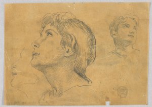 Skitser af to hoveder af Francis Augustus Lathrop