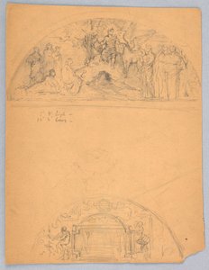 Skitser af to Lunettes af Francis Augustus Lathrop