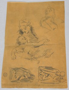 Skitser af Jomfruen og Magi af Francis Augustus Lathrop