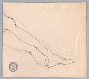 Undersøgelse for "Diana og hendes ledsagere blandt konstellationerne" af Francis Augustus Lathrop