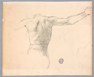 Undersøgelse for "Diana og hendes ledsagere blandt konstellationerne" af Francis Augustus Lathrop