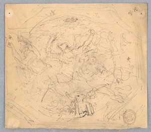 Studie til "Zodiac" af Francis Augustus Lathrop