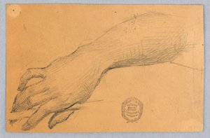 Studie af hånd og håndled af Francis Augustus Lathrop