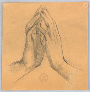 Studie af hænder af Francis Augustus Lathrop