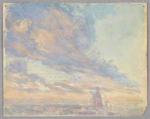 Undersøgelse af skyer, Rom, Italien af Francis Augustus Lathrop