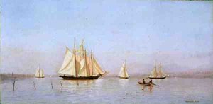 Haverstraw Bay på Hudson (olie på lærred)