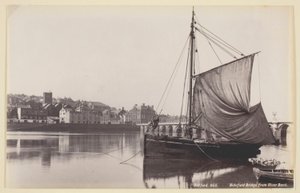 Bideford Bridge fra flodbredden af Francis Bedford