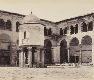 Springvand i gården til den store moské (Umayyad-moskéen), Damaskus af Francis Bedford