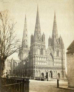 Lichfield Cathedral, Staffordshire, c1860