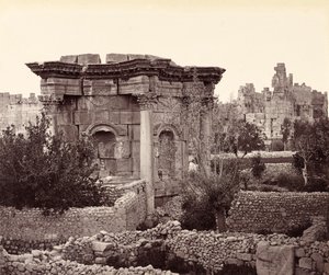 Det cirkulære tempel (Venus-templet), Baalbek af Francis Bedford