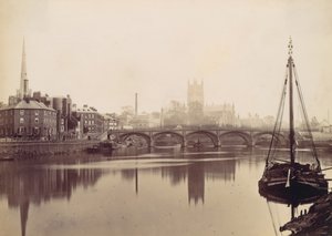 Worcester. Fra Severn, 1870