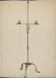 Lysestage i jern og messing af Francis Borelli
