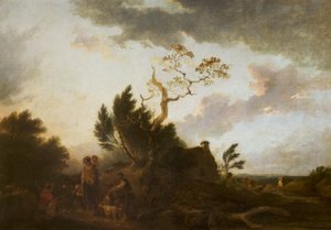 Et vidtstrakt Landskab med Sigøjnere