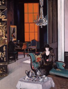 Interiør: The Orange Blind, ca. 1928 (olie på lærred)